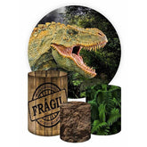 Kreis Natur Dinosaurier Runden Geburtstag Hintergrund Bausatz